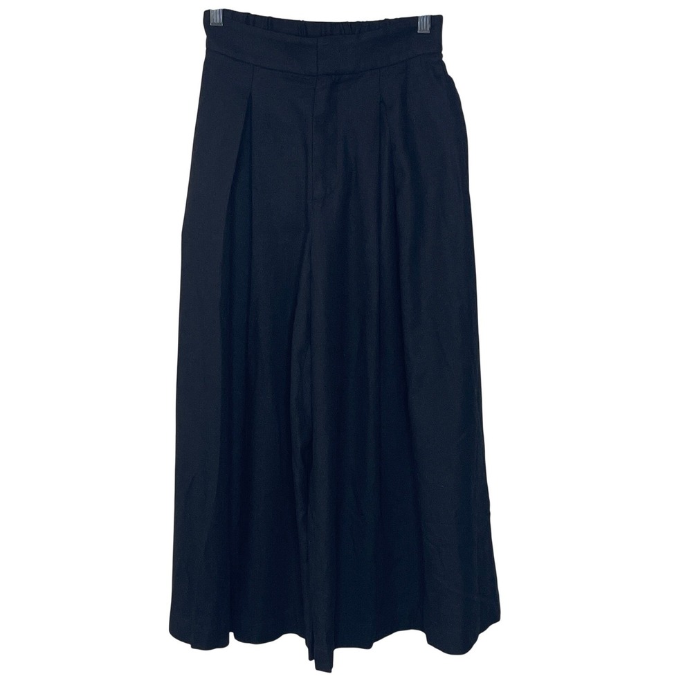 Journal‎ Standard Black  Wide Leg Trousers High Waist Pleated Pants Japandi